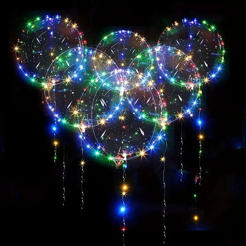 4PCS Led Balloon With Light Luminous Transparent Bobo Ballons Wedding Birthday Party Decoration LED Light Balloon