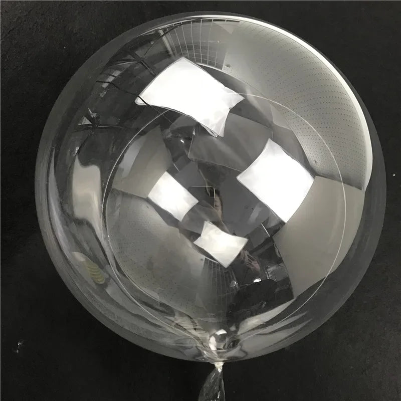 Wedding Decoration Glitter Balloons DIY Transparent Bubble Balls PVC Round Helium Bobo Ballons Event Birthday Party Decor Ballon