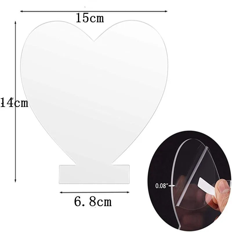 10 Shape Acrylic Sheet Cast Round Square Heart Clear Board for LED Light Base,Crafts,Sign DIY Display Projects,Laser Engraving