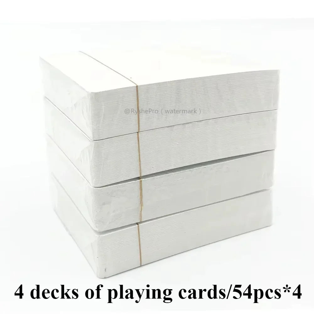 Blank Playing Cards 54PCS Two-sided White Blank Index Flash Cards To Write on Printable Study Learning DIY Gift Game Cards