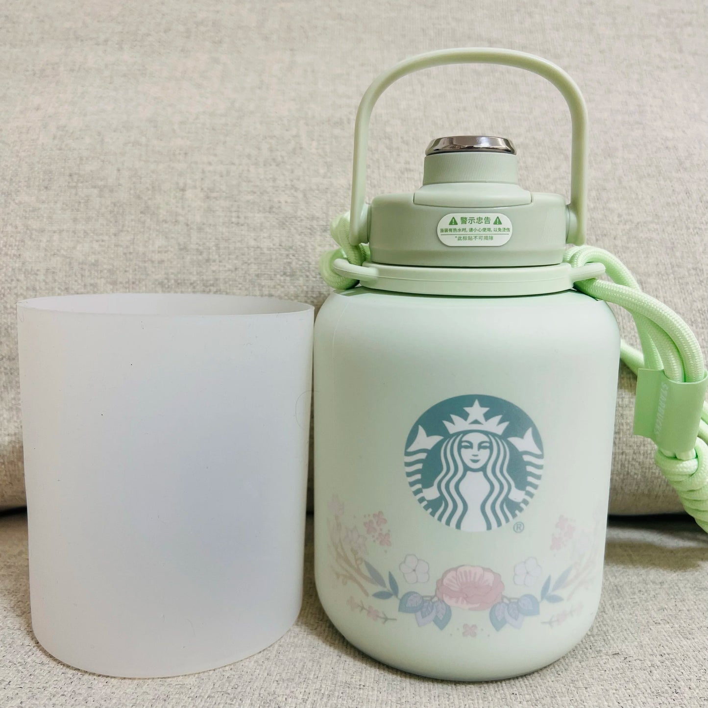 860ml Large Belly Cup Silicone Protective Cover Thermal Insulation Anti-fall Wear-resistant Non-slip Transparent Fu...