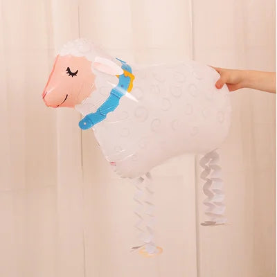 Walking Animal Balloons Zoo Theme Party Ballons Cute Sheep Cat Dog Toy Walking Baloon for Kids Babyshower Birthday Party Decor