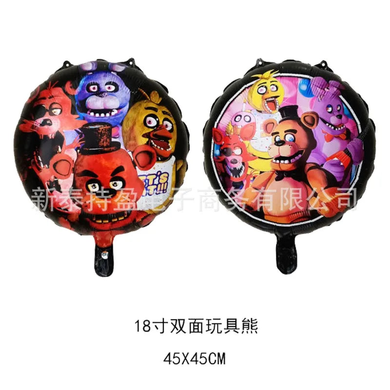 Five Nights At Freddys Aluminium Balloons Cartoon Anime FNAF Ballons Game Balloon Kids DIY Birthday Birthday Party Accessories