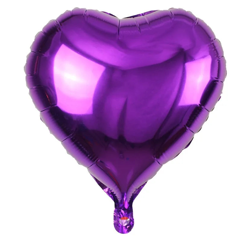 18 Inch Heart-shaped Aluminum Film Balloons For Valentine's Day Decorations Light Plate Heart-shaped Balloons Weddings