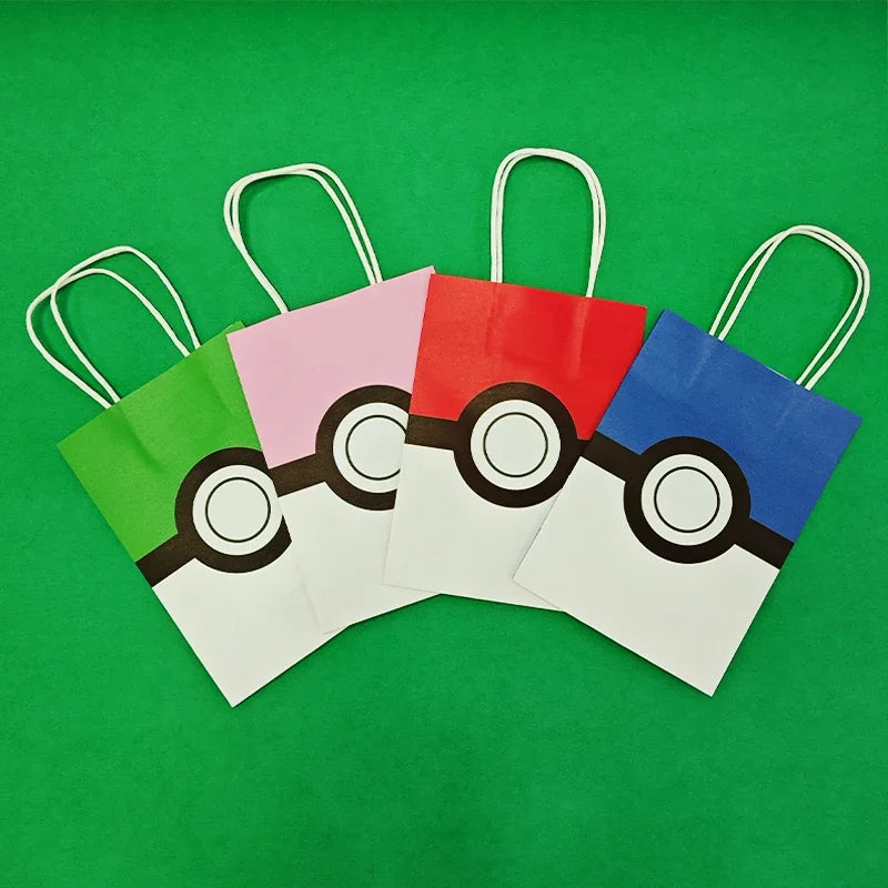 Pokemon Packing Bag Birthday Theme Gift Bag Pikachu Party Candy Snack Gift Bag Charmander Squirtle Children's Toy Gift