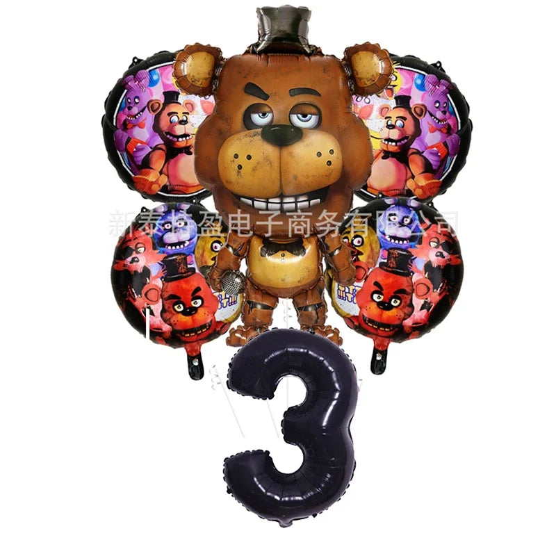 Five Nights At Freddys Aluminium Balloons Cartoon Anime FNAF Ballons Game Balloon Kids DIY Birthday Birthday Party Accessories