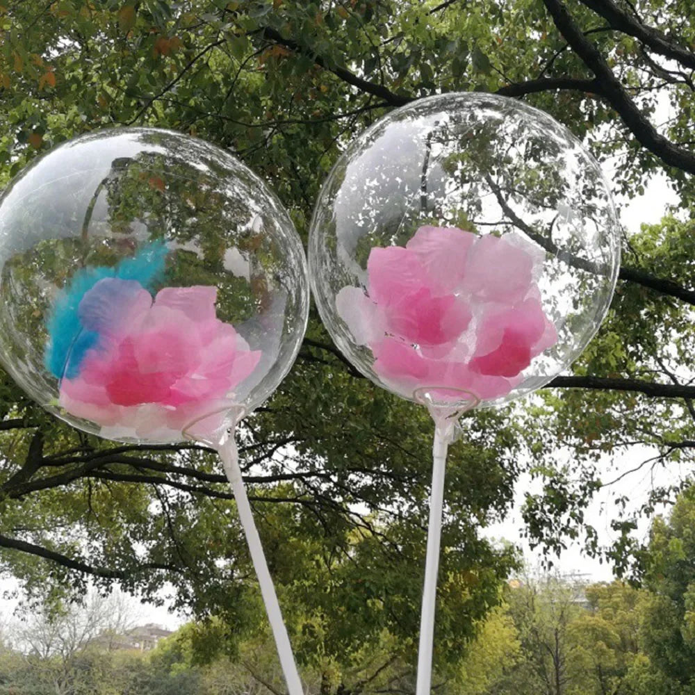 1-5pcs 18/20/24Inch Transparent Bobo Balloons Fillable Bubble Balloon for Wedding Birthday Party Decoration Air Helium Ballon