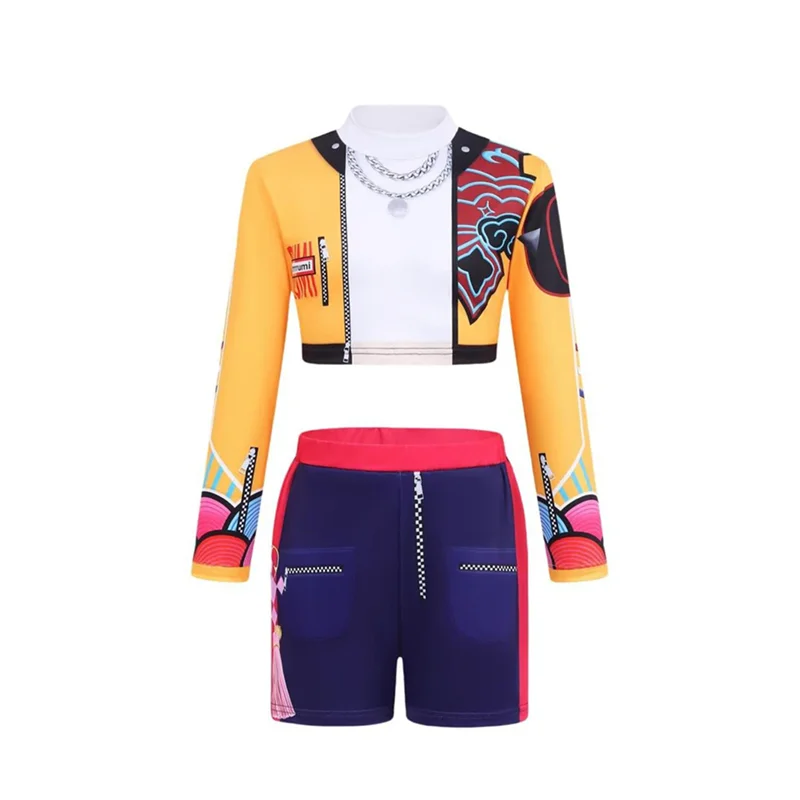 Girl clothing Sets Children Cartoon Cosplay Suits Kids K-Pop Stage Performance 2Pcs Girls Movie Role-playing Costume Outfits