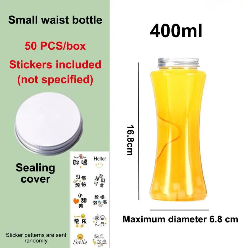 Portable Clear Plastic Bottle for Beverages; Perfect for Milk Tea, Coffee, and Juicing Water Cups