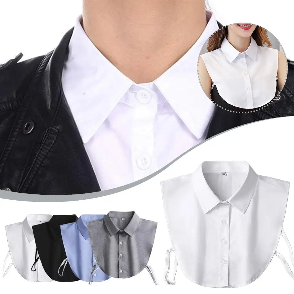 Fake Collar Blouse Versatile Adult Shirt Exquisite Solid Color Half Shirts Detachable Fakes Collar for Women Girls Shirts