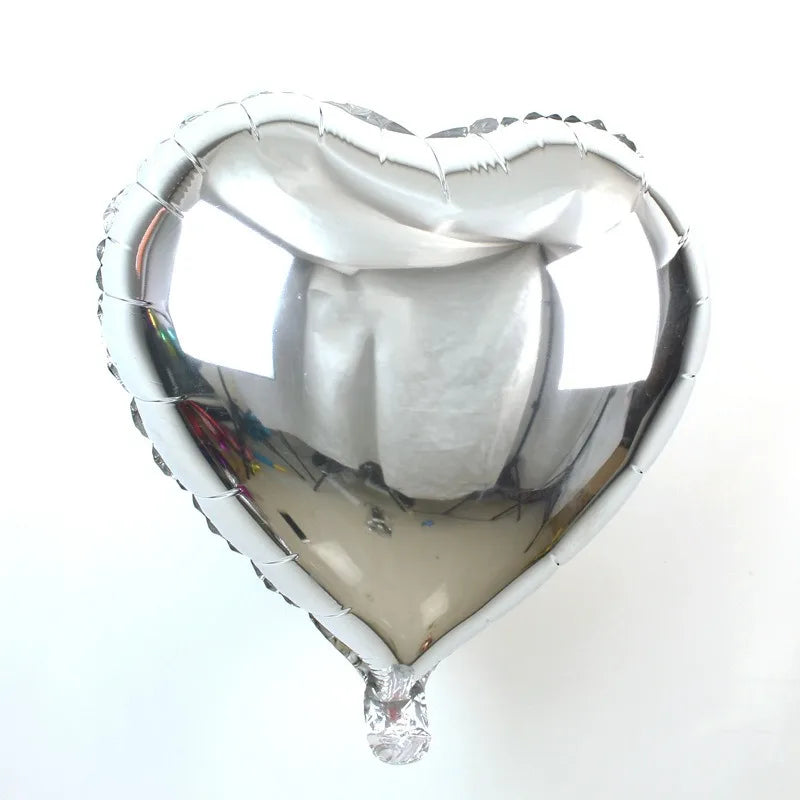 18 Inch Heart-shaped Aluminum Film Balloons For Valentine's Day Decorations Light Plate Heart-shaped Balloons Weddings