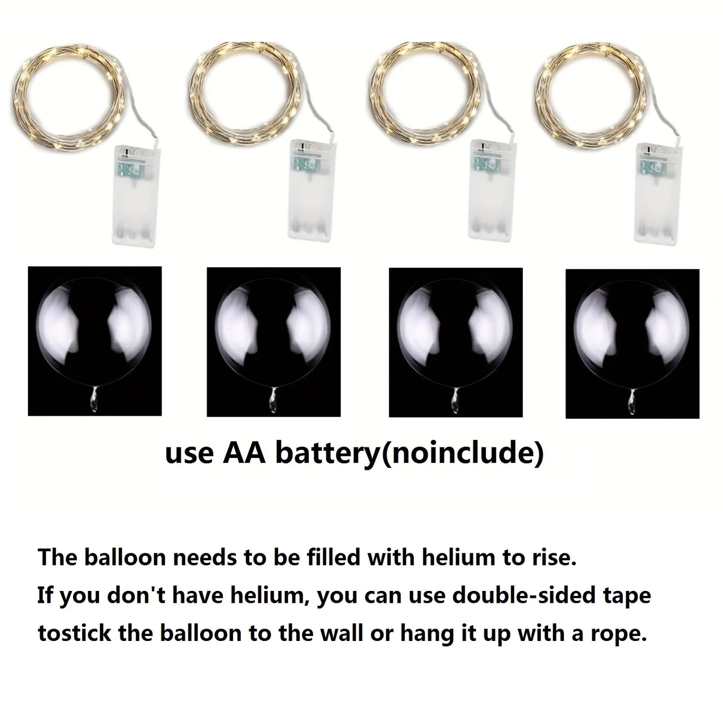 4PCS Led Balloon With Light Luminous Transparent Bobo Ballons Wedding Birthday Party Decoration LED Light Balloon