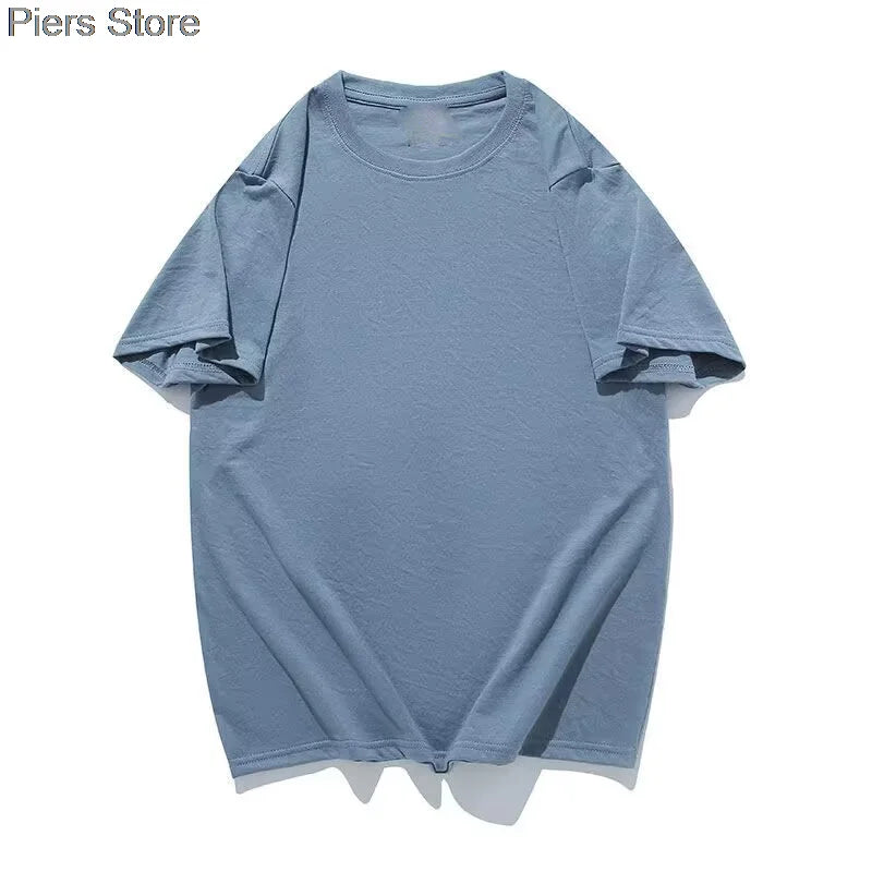 100%cotton Summer Tee T Shirt Women Kawaii T-Shirts Women 2025 Autumn Solid Simple Oversized Tshirt White Long Sleeve Tops