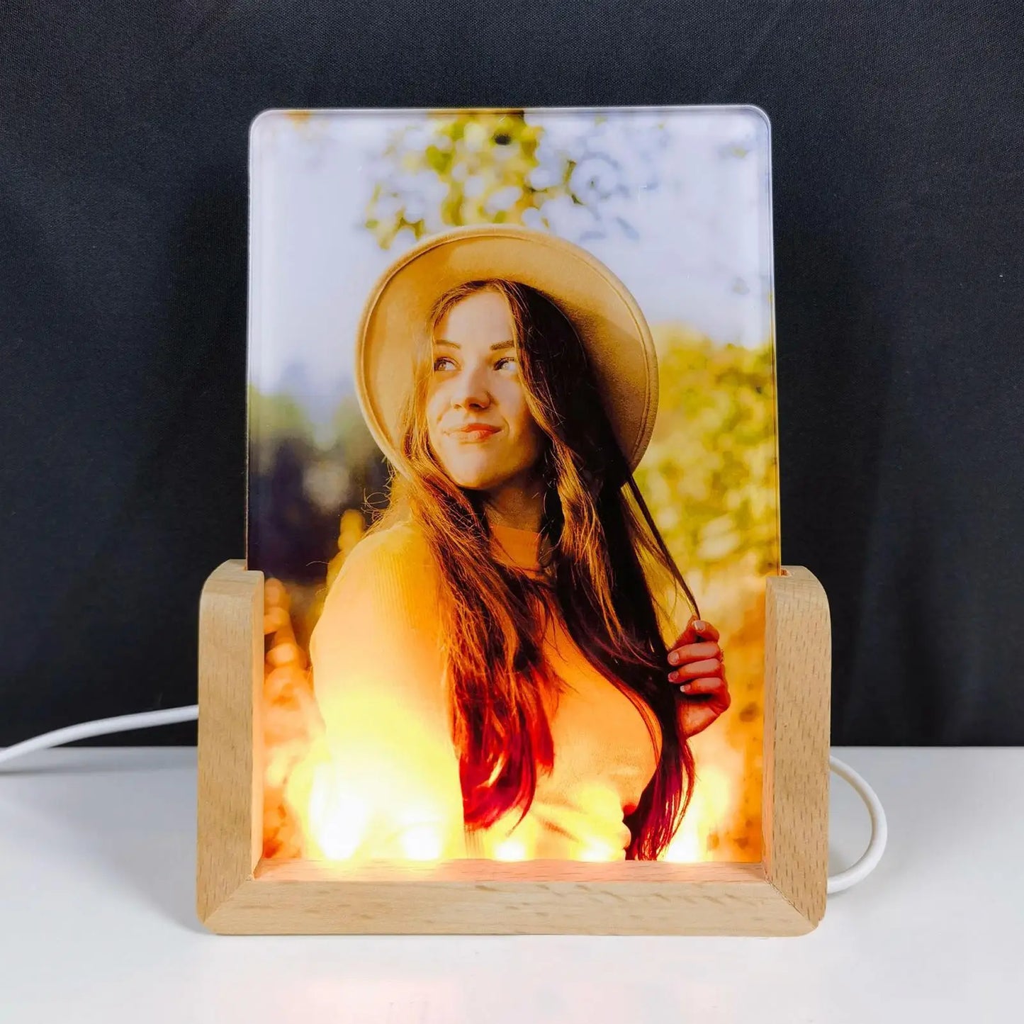 Sublimation Acrylic Blank Sublimation Photo Blanks 3D Night LED Light Lamp Base Heat Transfer Acrylic Photo Frame Blank