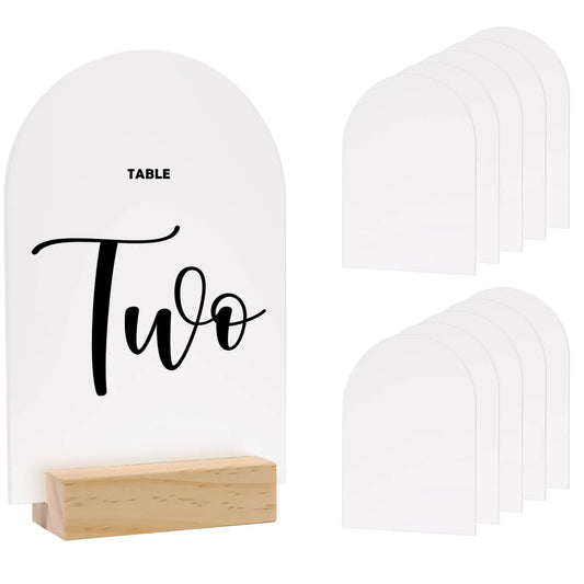 Blank Frosted/Clear Arch Acrylic Sign,DIY Arch Acrylic Blanks Acrylic Sheet for Wedding Events& Parties Centerpieces Decorations