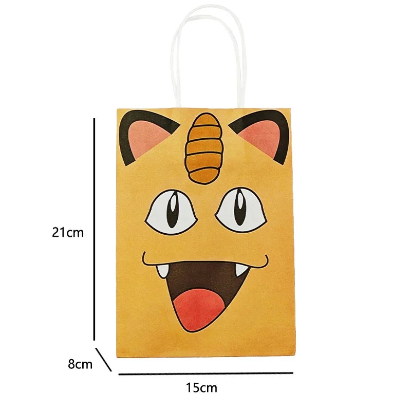 Pokemon Packing Bag Birthday Theme Gift Bag Pikachu Party Candy Snack Gift Bag Charmander Squirtle Children's Toy Gift
