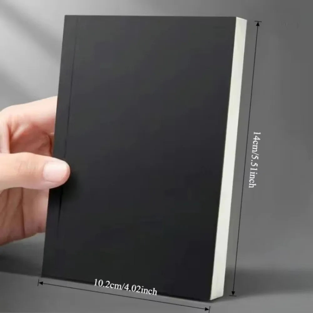 New Pocket A6 Notebook 256 Pages 128 Sheets Thickened Small Notepad Kraft Paper Cover Line Blank Grid Note Book