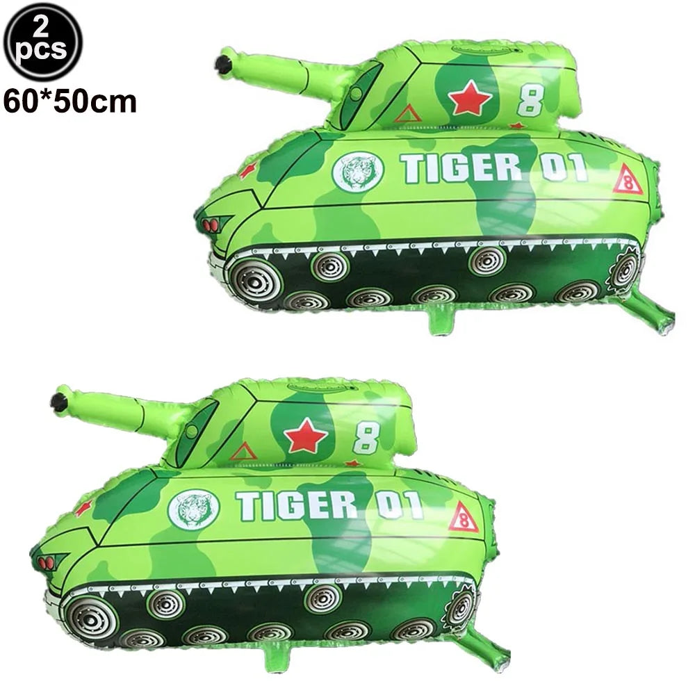 Camouflage Party Decoration Green Camo Latex Balloons Gun Tank Balloon Military Theme Decor Baby Shower Birthday Party Supplies