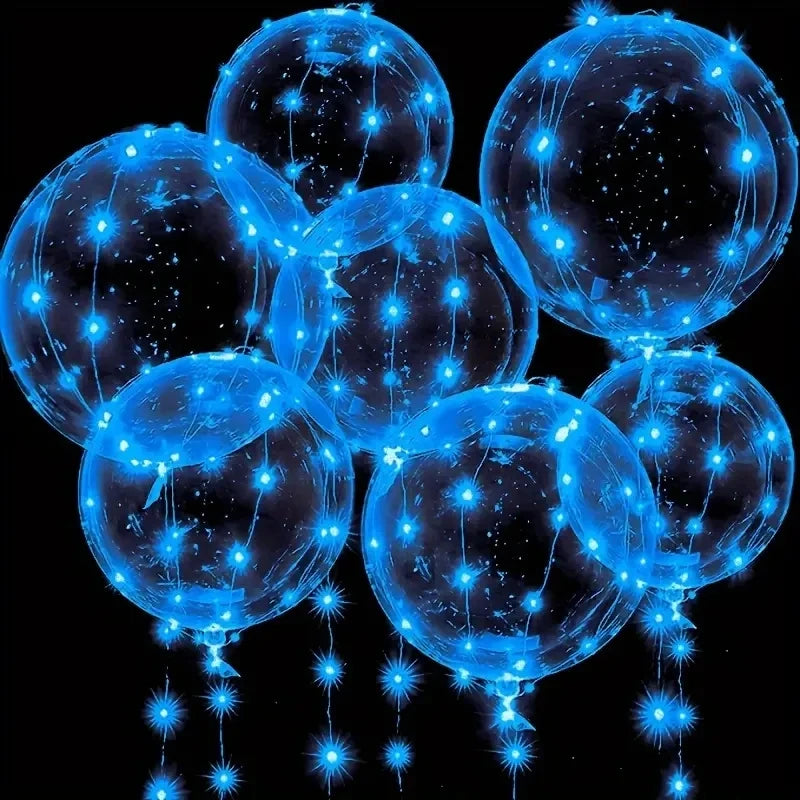 4PCS Led Balloon With Light Luminous Transparent Bobo Ballons Wedding Birthday Party Decoration LED Light Balloon