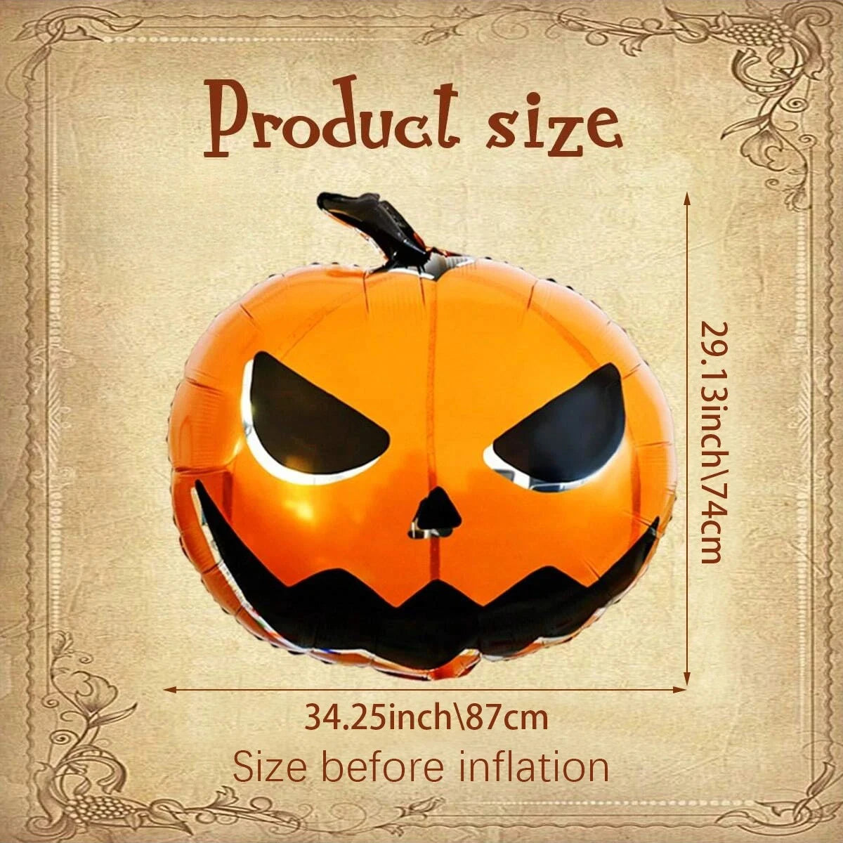 Halloween Balloon Oversized Pumpkin Jack O Lantern Party Decor For Kids Adults Haunted House Trick Or Treat Fall Holiday Events