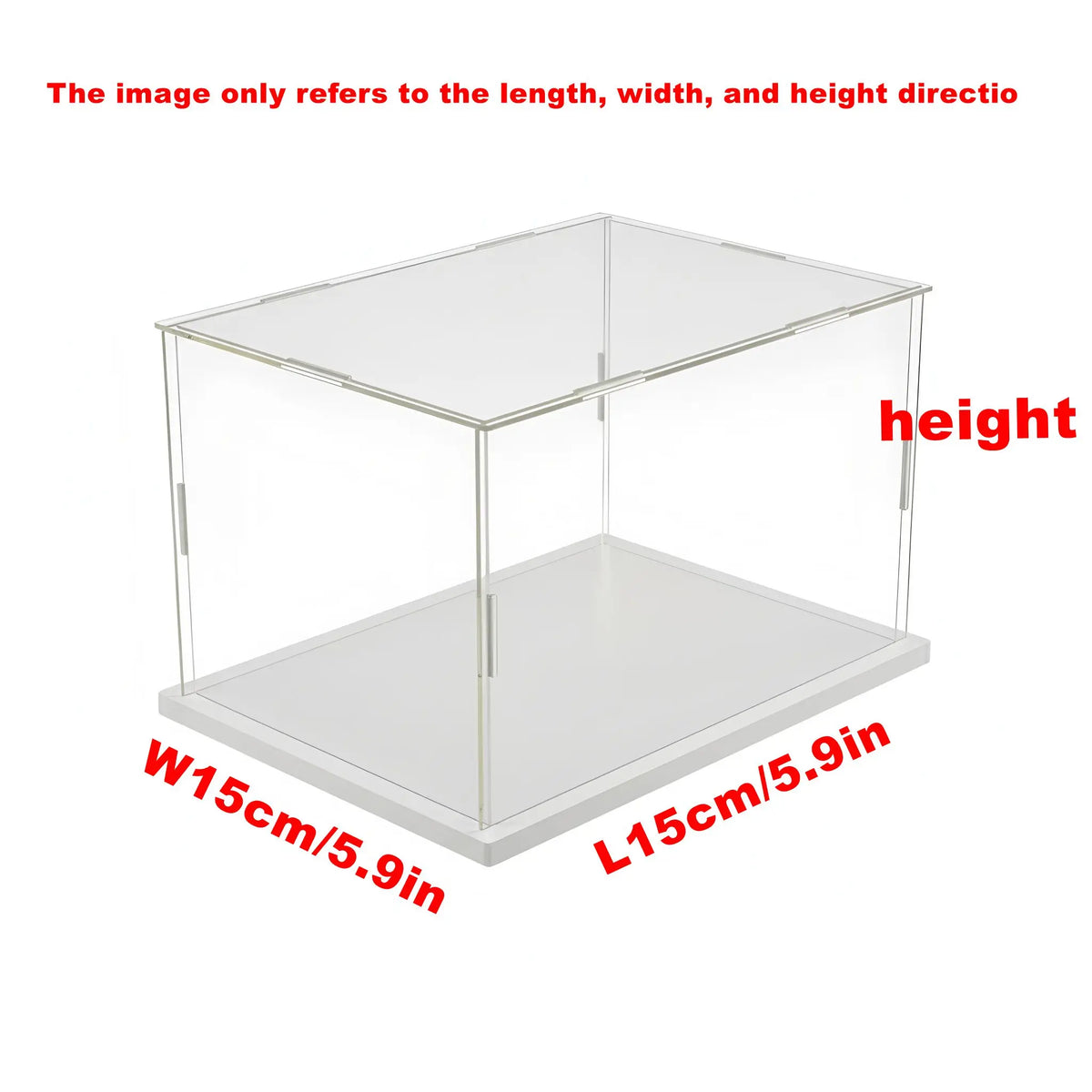 1pc Clear White Base Acrylic Display Box Dustproof Storage Display Cabinet, Suitable for Car Models/Toys/Collectibles