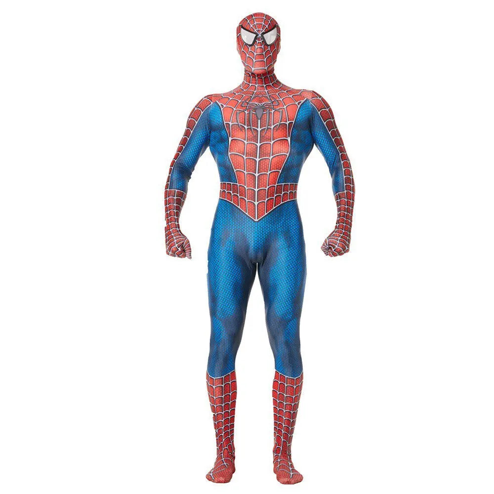 Superhero Cosplay Jumpsuit Tight Stretch Bodysuit Halloween Party Costume Role‑Play Fancy Dress For Men Adults Carnival Event