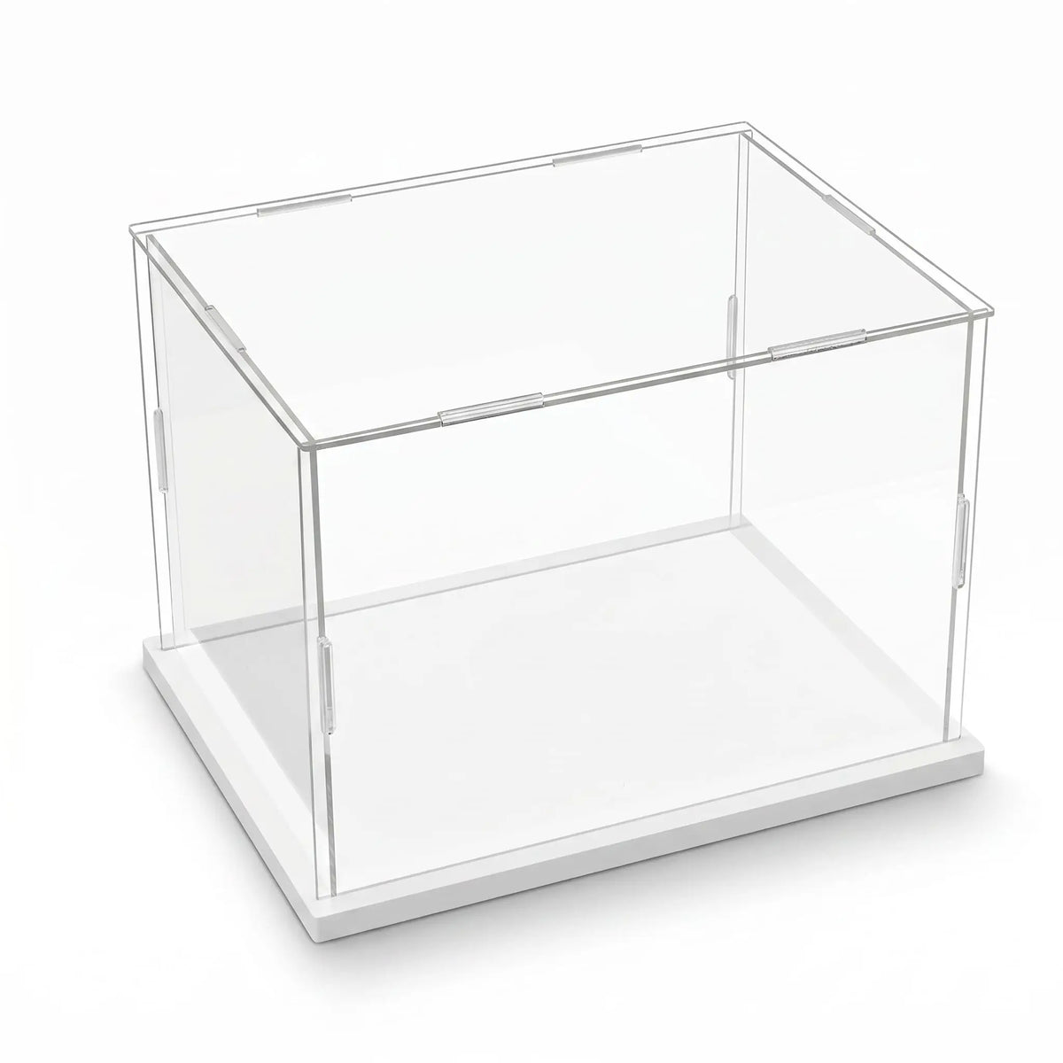 1pc Clear White Base Acrylic Display Box Dustproof Storage Display Cabinet, Suitable for Car Models/Toys/Collectibles