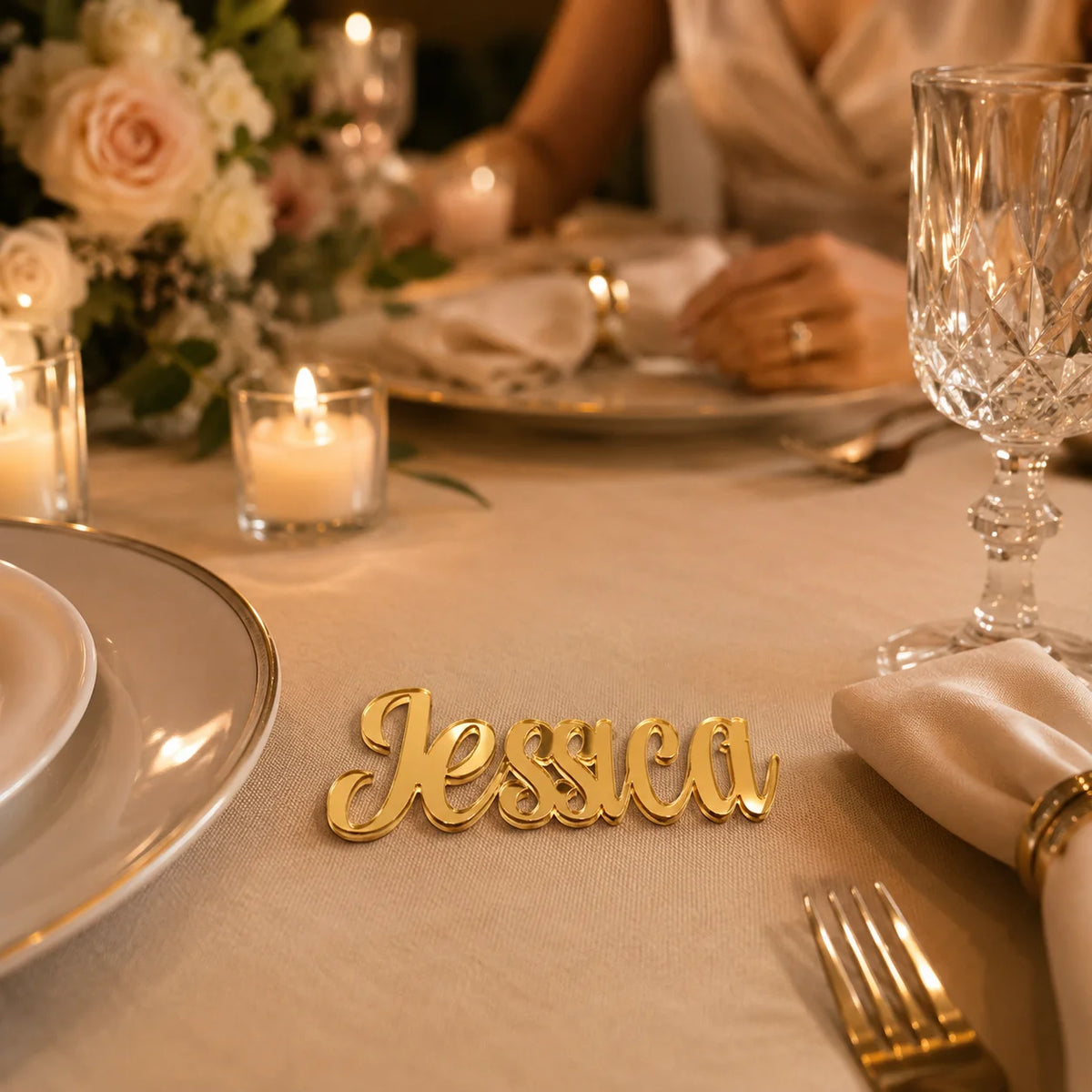 Custom Acrylic Name Sign Personalized Mirror Letter Plaque for Wedding Party Table Decor Baby Shower Gift Birthday, Home Decor