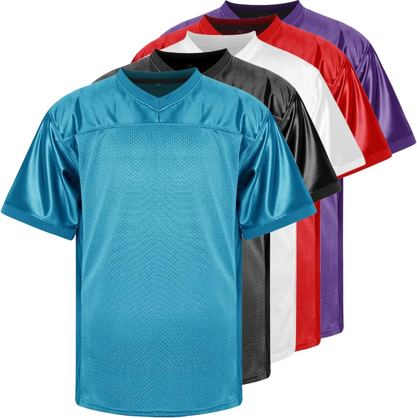 Blank Football Jersey - Sports Performance T-Shirt  Hip Hop Basketball Soccer Party Wear, Sublimation Ready Team Uniform