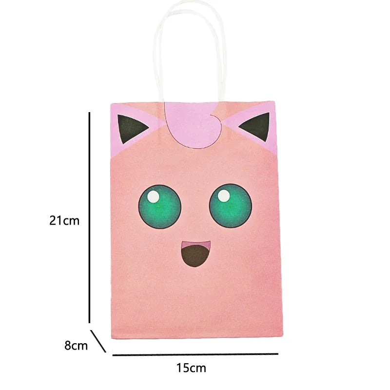Pokemon Packing Bag Birthday Theme Gift Bag Pikachu Party Candy Snack Gift Bag Charmander Squirtle Children's Toy Gift