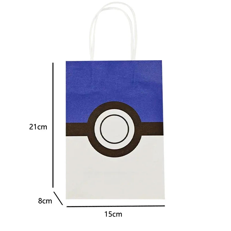 Pokemon Packing Bag Birthday Theme Gift Bag Pikachu Party Candy Snack Gift Bag Charmander Squirtle Children's Toy Gift