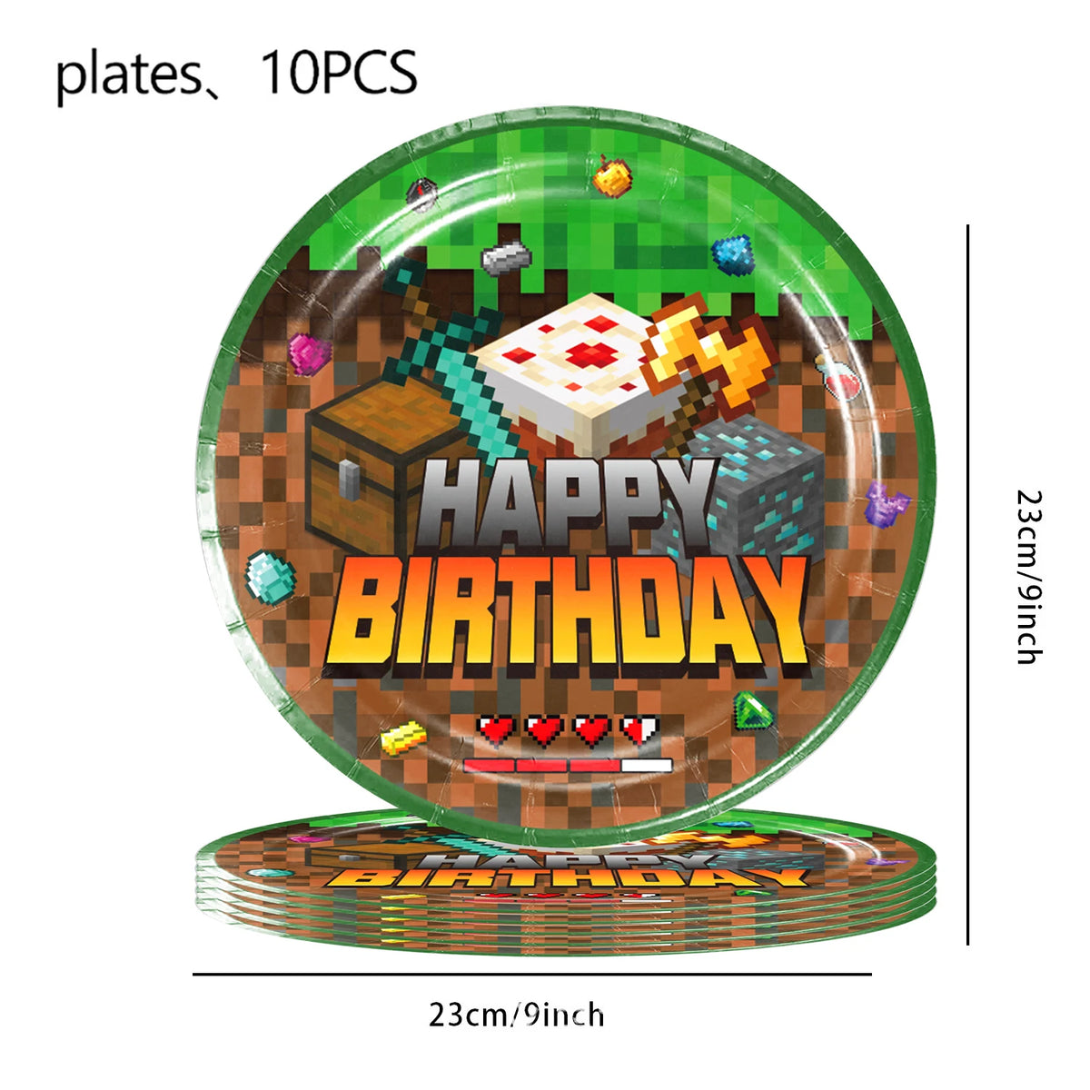 Kids Birthday Decoration Disposable Tableware Game Theme Cups Plates Balloons Baby Shower Birthday Party Supplies Gift Toy