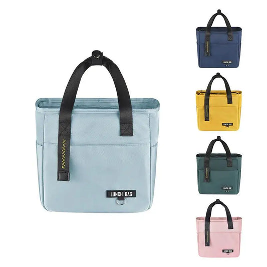Insulated Bento Lunch Box Thermal Bag Large Capacity Food Zipper Storage Bags Container Cooler Travel Picnic Handbags