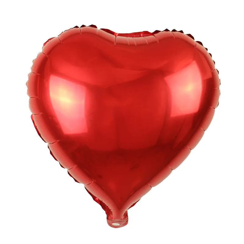 18 Inch Heart-shaped Aluminum Film Balloons For Valentine's Day Decorations Light Plate Heart-shaped Balloons Weddings