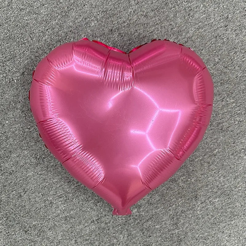 18 Inch Heart-shaped Aluminum Film Balloons For Valentine's Day Decorations Light Plate Heart-shaped Balloons Weddings