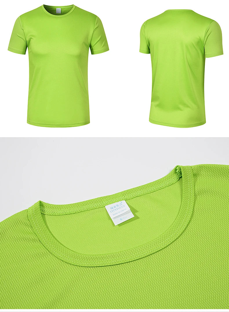 T Shirt Print Logo Women For Men Quick Drying Running Gym Custom Marathon Short Sleeve Sports Attire Diy Brand Wholesale Cheap
