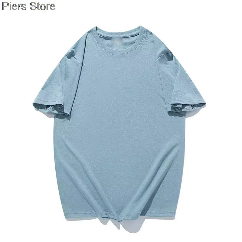 100%cotton Summer Tee T Shirt Women Kawaii T-Shirts Women 2025 Autumn Solid Simple Oversized Tshirt White Long Sleeve Tops