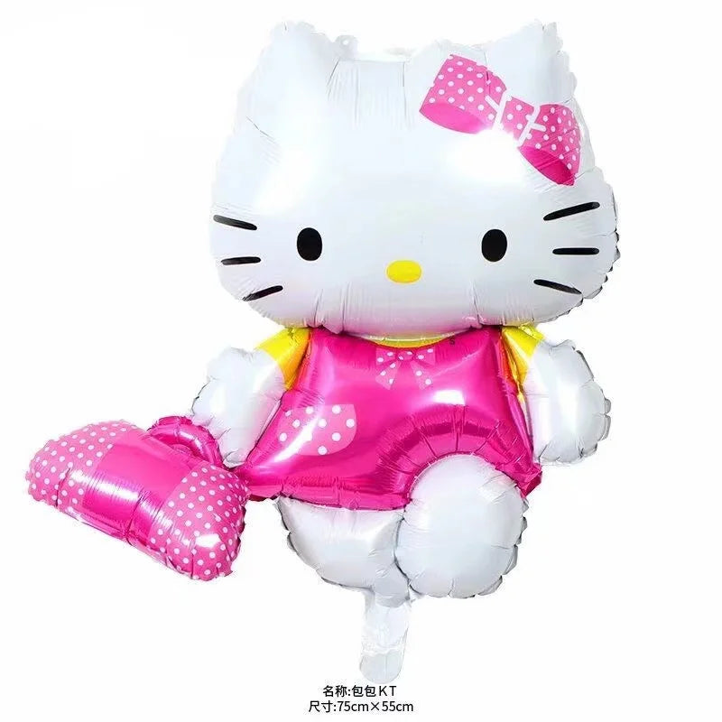 Hello Kitty Decoration Balloons Hello kitty Girl Party large Balloon Foil Balloon Latex Balloon Baby Shower Kitty Party Favors