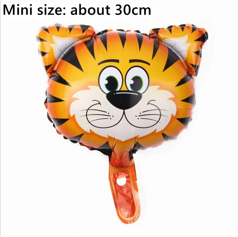 1Pcs Cartoon Animals Foil Ballons for Kids Jungle Safari Birthday Party Decor Tiger Monkey Giraffe Zoo Helium Balloon Supplies