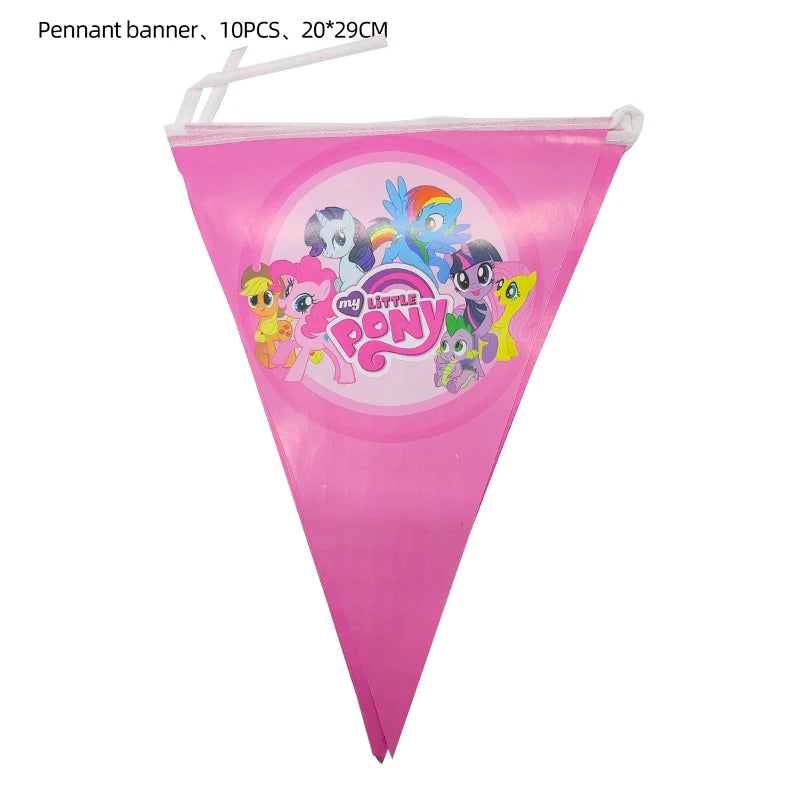 Pink Pony Birthday party Decoration set Tableware Tablecloth Plate Cup Gift Bags Napkin Baby Shower Pony Party Favors Supplies