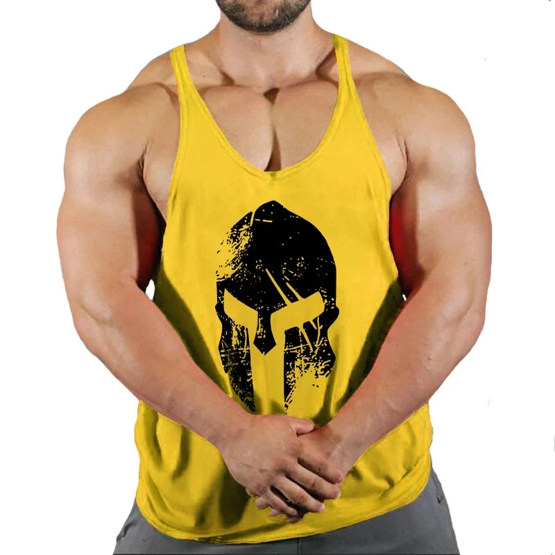 Gym T-shirts Muscle Men's Clothes Workout Fitness Shirt Singlets Tank Top Vest Man Sportswear Muscular Bodybuilding Stringer