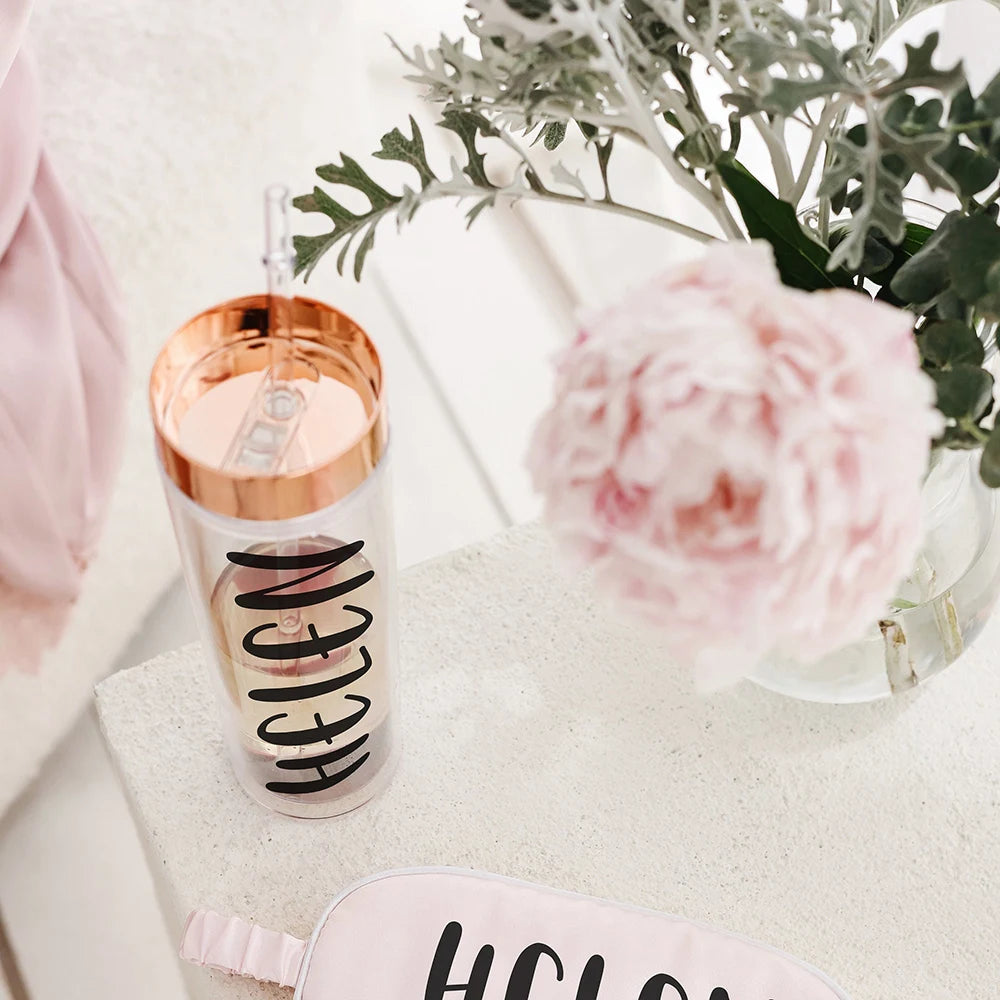 Personalized Bachelorette Party Tumblers With Straw 16oz Acrylic Rubber Tumbler Bridal Party Water Bottles Bridesmaid Gifts