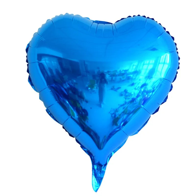 18 Inch Heart-shaped Aluminum Film Balloons For Valentine's Day Decorations Light Plate Heart-shaped Balloons Weddings