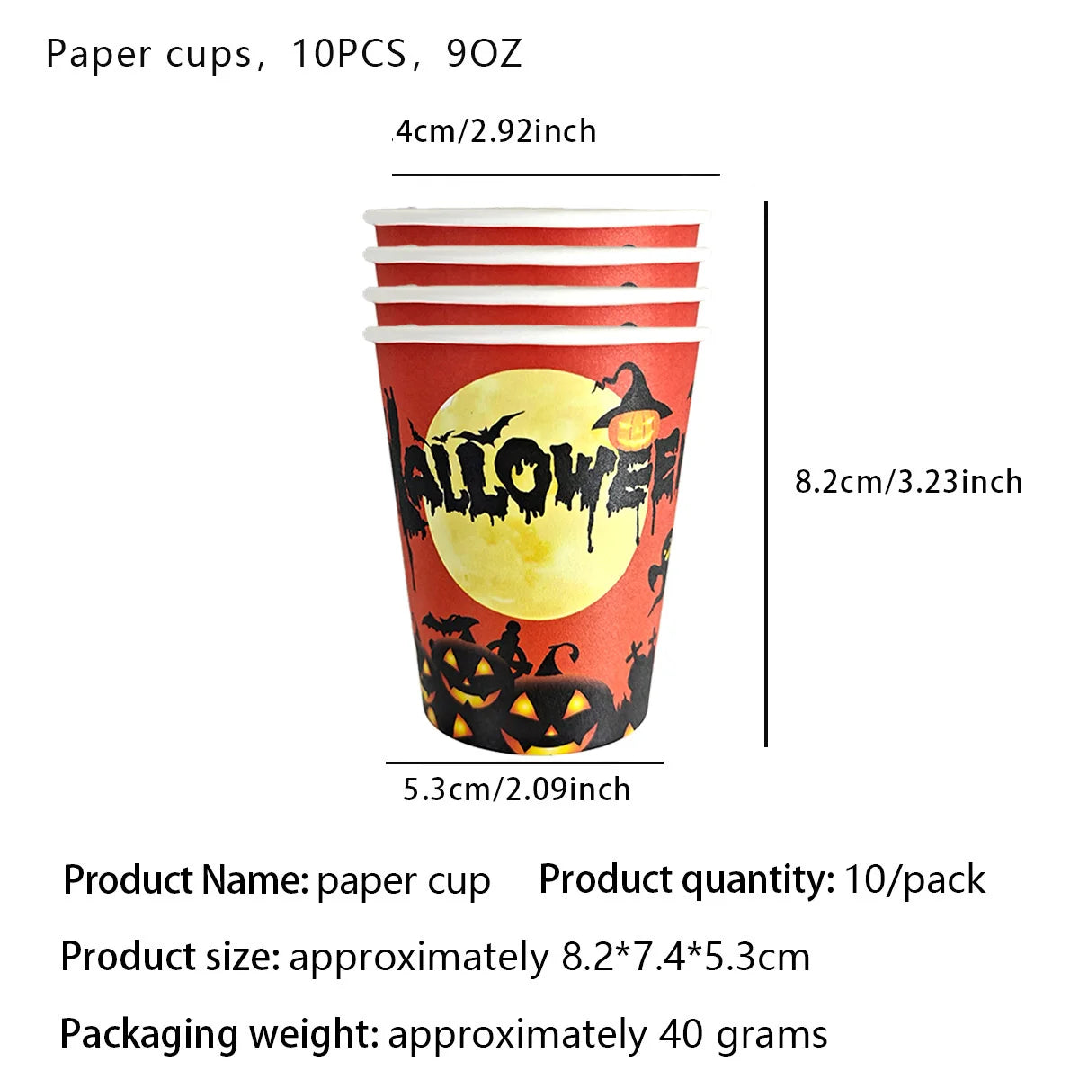 Halloween Theme Disposable Tableware Paper Plates Cups Napkins  Pumpkin Castle Ghost Halloween Party Decor Dinner Table Supplies