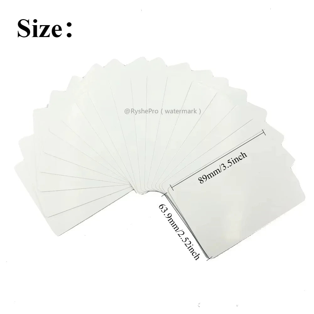 Blank Playing Cards 54PCS Two-sided White Blank Index Flash Cards To Write on Printable Study Learning DIY Gift Game Cards