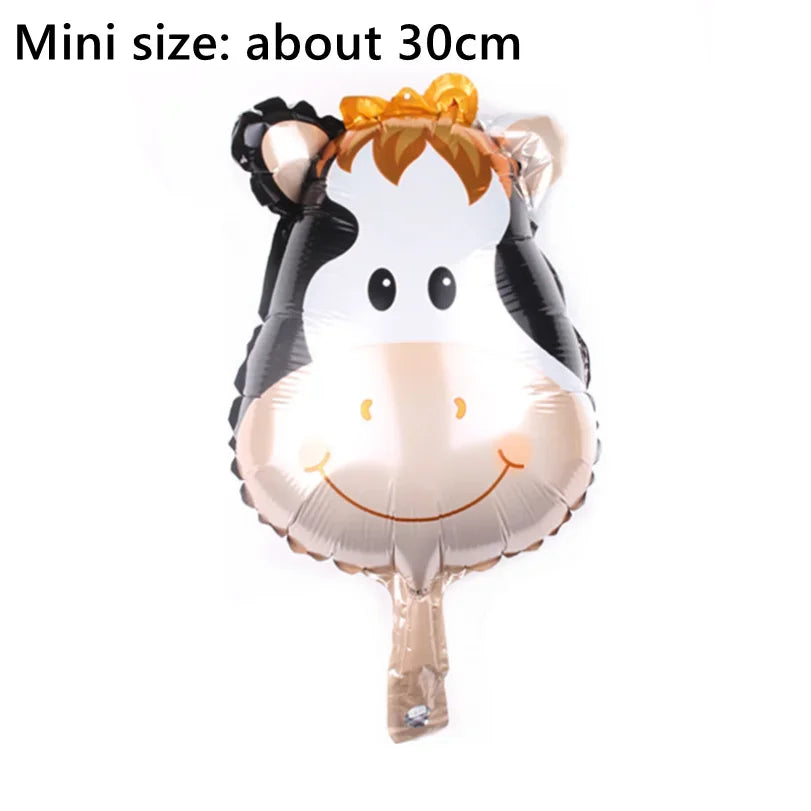 1Pcs Cartoon Animals Foil Ballons for Kids Jungle Safari Birthday Party Decor Tiger Monkey Giraffe Zoo Helium Balloon Supplies