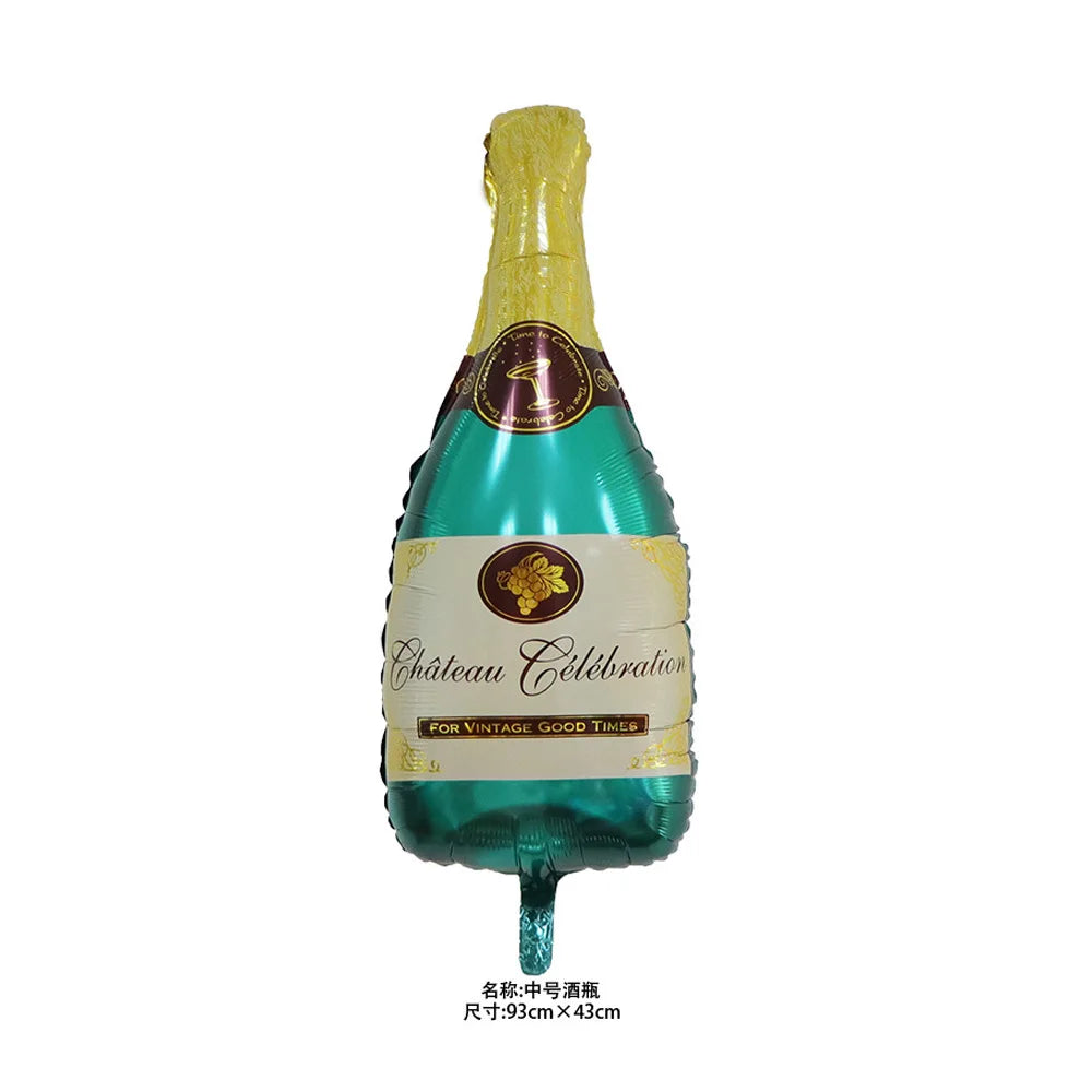 Balloon Champagne Whiskey Bottle Shape Aluminum Film Balloon For Birthday Party Bar Wedding Birthday Party Decoration