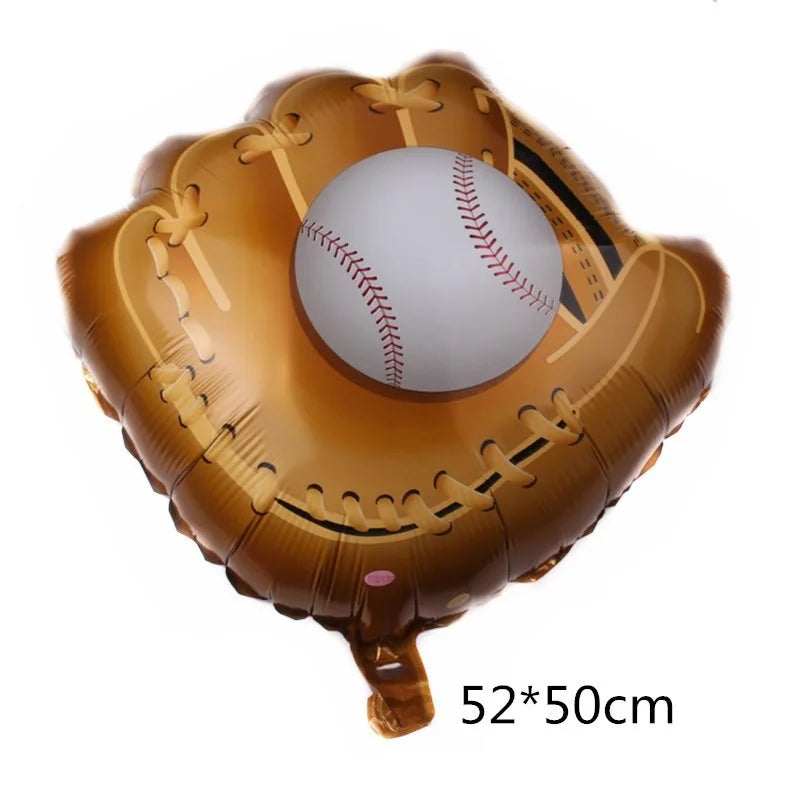 18 inch black and white football, rugby, basketball, baseball, sports aluminum film balloons, sports game decorations, balloons