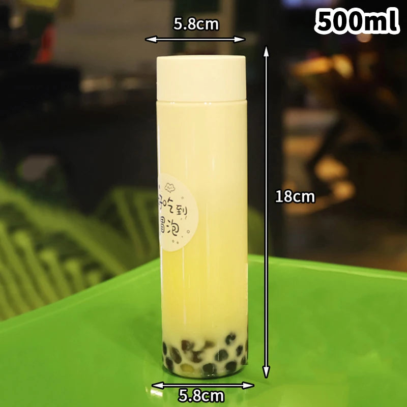 Portable Clear Plastic Bottle for Beverages; Perfect for Milk Tea, Coffee, and Juicing Water Cups
