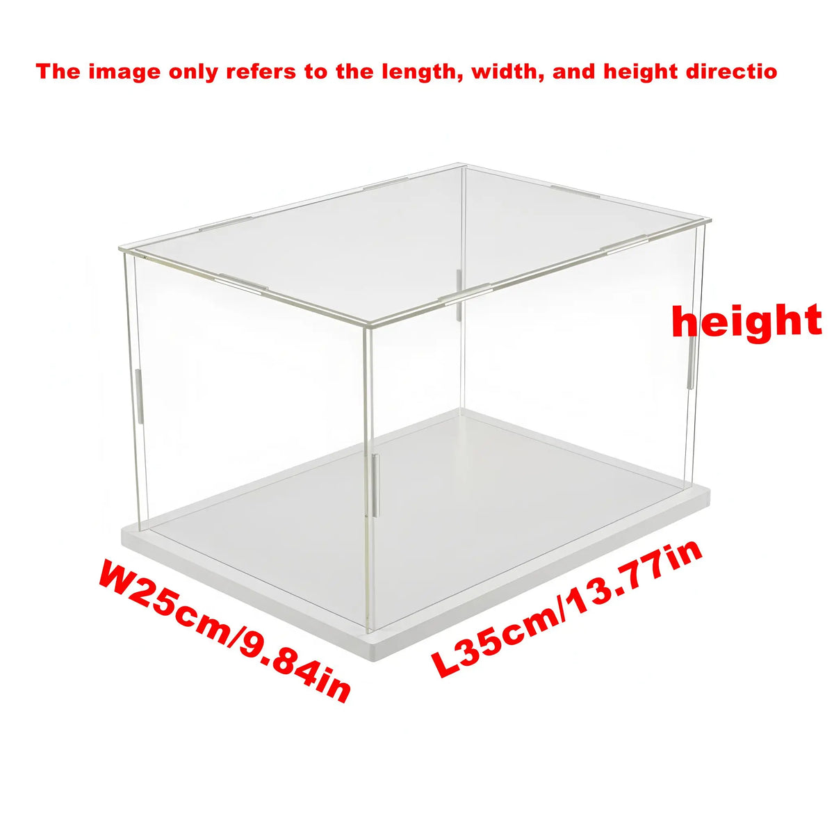 1pc Clear White Base Acrylic Display Box Dustproof Storage Display Cabinet, Suitable for Car Models/Toys/Collectibles